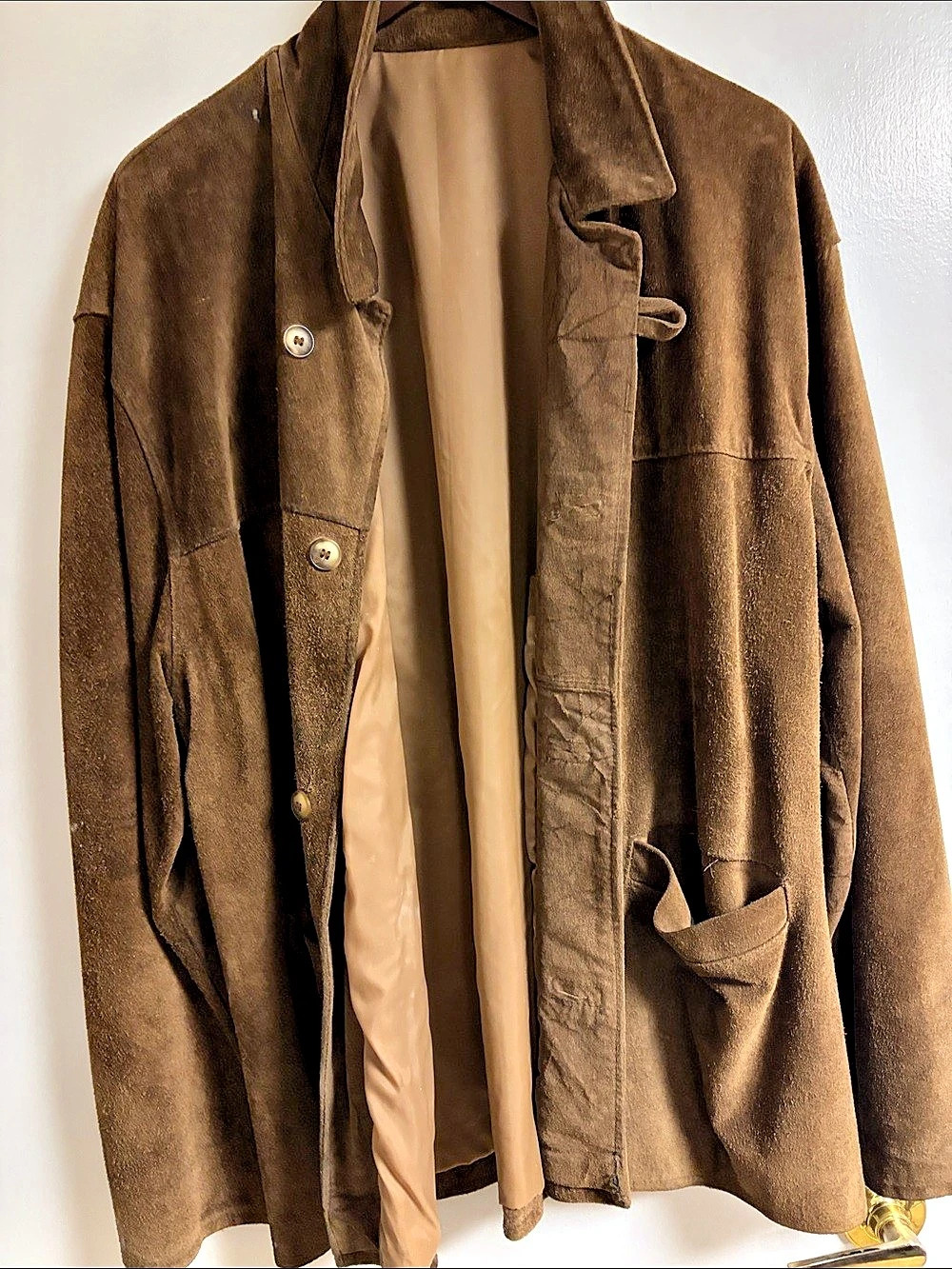 Real suede oversized 50Brown Jacket